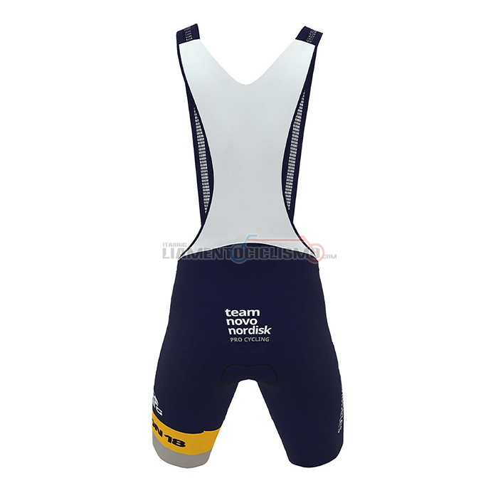 Abbigliamento Ciclismo Novo Nordisk Manica Corta 2022 Scuro Blu Giallo